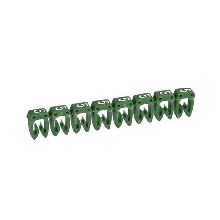 CAB3 - Markers for terminal blocks and wiring 0.5 to 1.5mm² numbers - colour code 0.5-1.5mm² green number 5 pack of 1200