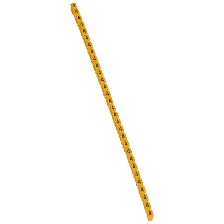 CAB3 - Markers for wiring 1.5 to 2.5 mm² numbers - colour code 1.5-2.5mm² yellow number 4 pack of 1200