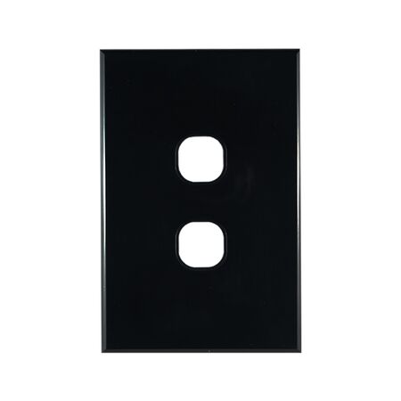 Grid Plate 2 Gang – BLACK