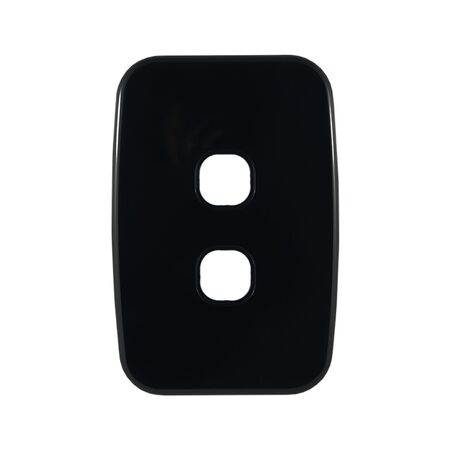 Grid Plate 2 Gang – BLACK