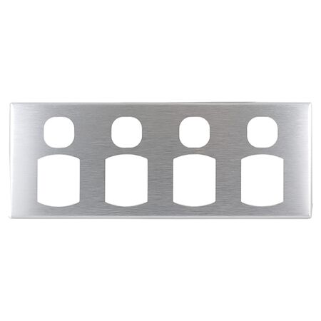 Metal Cover Plate 4 Gang Power Point