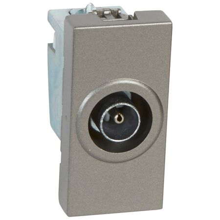 Arteor modular - TV socket male shielded 0-2.4GHz 1 module magnesium