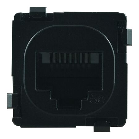 RJ45 CAT5E Data Jack MATTE BLACK