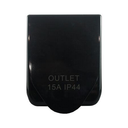 Caravan Outlet Female – 3 Pin 250V AC 15A BLACK