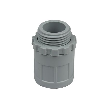 20mm Plain to Screw Adaptor with Lock Nut – Box of 50