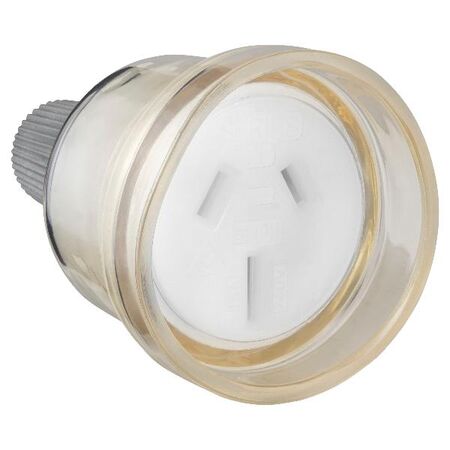 HPM 15A 3 Pin Extenson Socket Outlet Clear