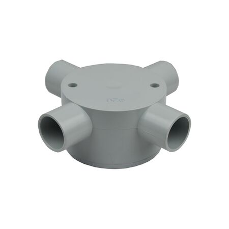 20mm Shallow Junction Box Four Way – Box of 10