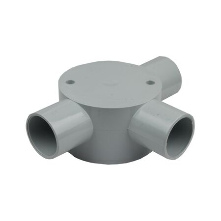 25mm Shallow Junction Box Three Way – Box of 10