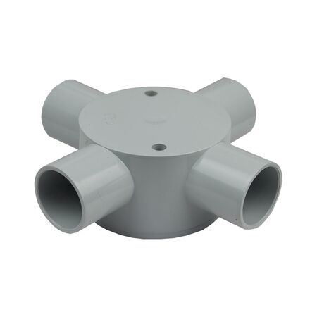 25mm Shallow Junction Box Four Way – Box of 10