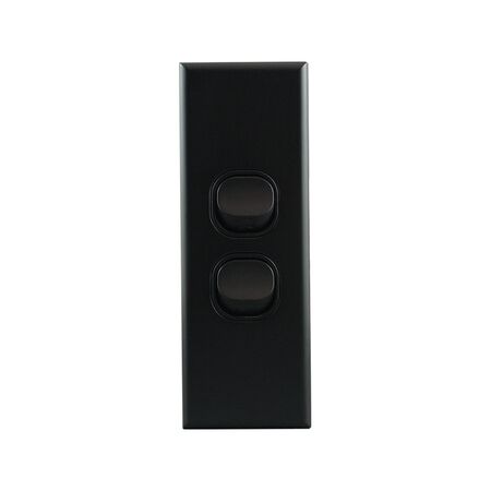 Architrave Switch 2 Gang MATTE BLACK
