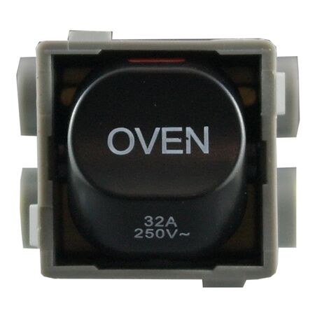 Mech 250V AC 32A Double Pole Matte Black – OVEN