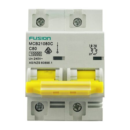 Circuit Breaker 2 Pole 10kA 80A