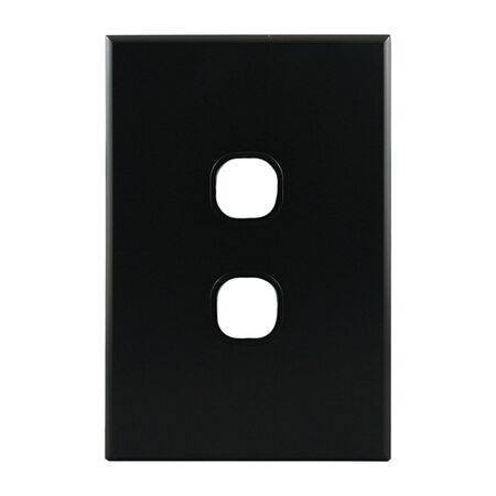 Grid Plate 2 Gang – MATTE BLACK