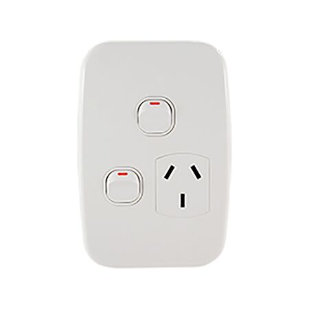 Single Power Point with Extra Switch – VERTICAL