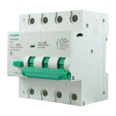 RCBO 3P+N 6kA 415V 63A Type A