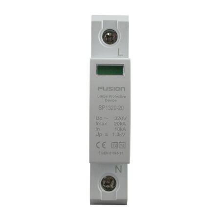Surge Arrestor Type 2+3, 1 Pole 320V 20kA L-N