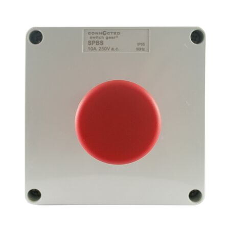 Push Button Control Box IP55 – Stop 240V AC 3A Utilisation Cat AC15 1NC