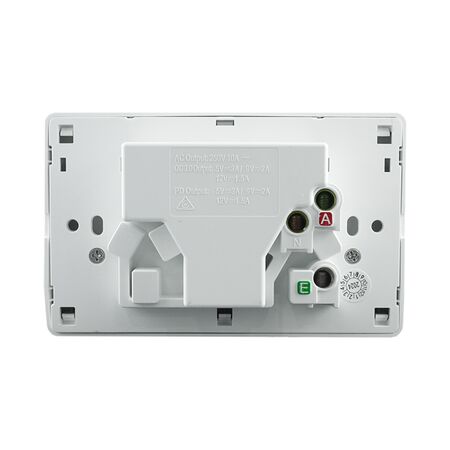 Double Power Point with Dual Type A+C USB Charger