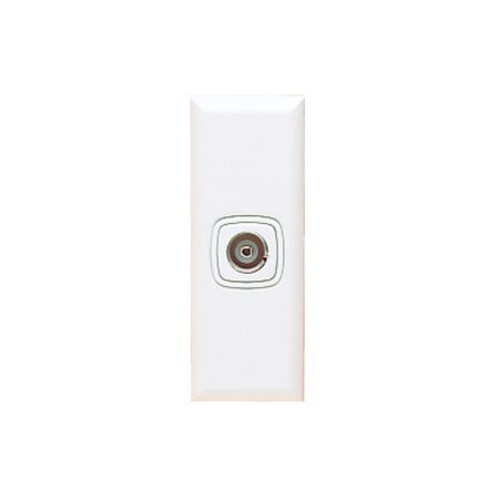 Excel - TV outlet coaxial 1 gang 75 Ohm architrave white