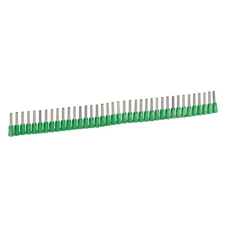 Starfix - ferrule with insulating flange single - supplied in strips 0.34mm² 15mm long green pack of 500