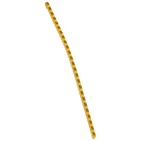 CAB3 - Markers for terminal blocks and wiring 0.15 to 0.5mm² black letters on yellow background 0.15-0.5mm² letter N pack of 300
