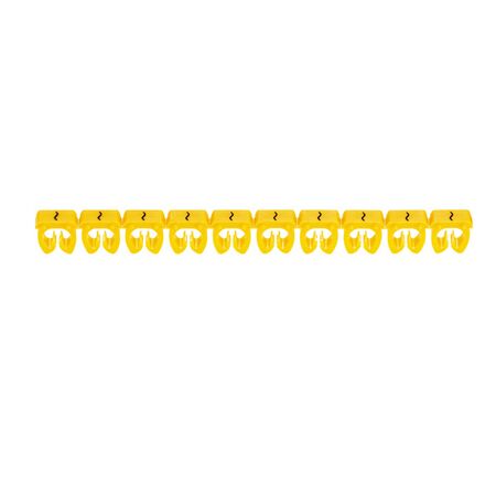 CAB3 - Markers for terminal blocks and wiring 0.15 to 0.5mm² black symbols on yellow background 0.15-0.5mm² symbol ~ pack of 300