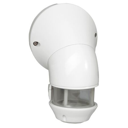 Sensor for outdoor and damp areas - wall or ceiling mounted PIR occupancy all load 3 wire with override IP55 240V a.c. 20m 5-1275lx 5s-59mn td