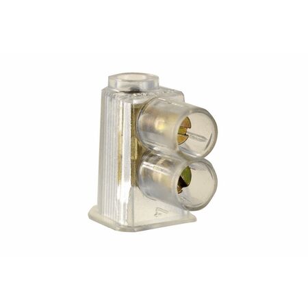HPM 40A 2 Screws Heavy Duty Insulated and Earth Cable Connector 6mm Hole Clear - 100 Stack Pack