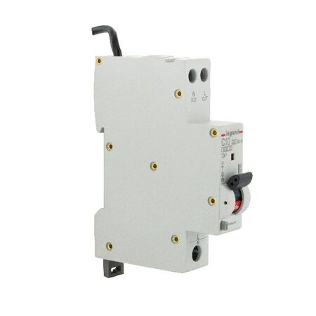 DX3 Single Pole RCBO 1P+N 10A 30MA C Curve with Flexible Neutral Tail 900mm