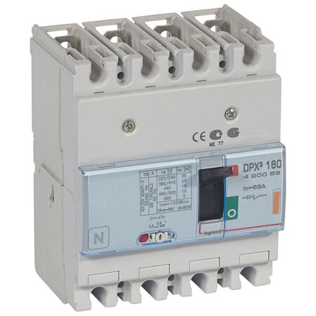 DPX³ 160 Thermal Magnetic MCCB - Icu 25 kA - 400 V~ - 4 Phase - 63 A