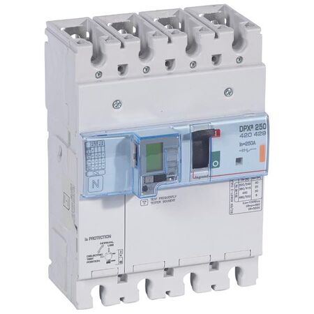 DPX³ 250 MCCB Electronic + Energy Metering + e.l.c.bs - Icu 25 kA - 4 Phase - 250 A