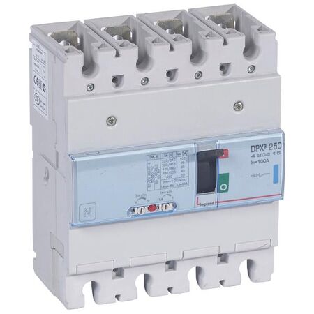 DPX³ 250 Thermal Magnetic MCCB - Icu 70 kA - 400 V~ - 4P - 100 A