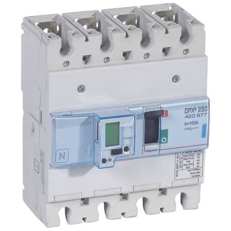 DPX³ 250 MCCB Electronic + Energy Metering - Icu 70 kA - 400 V~ - 4 Phase - 100 A