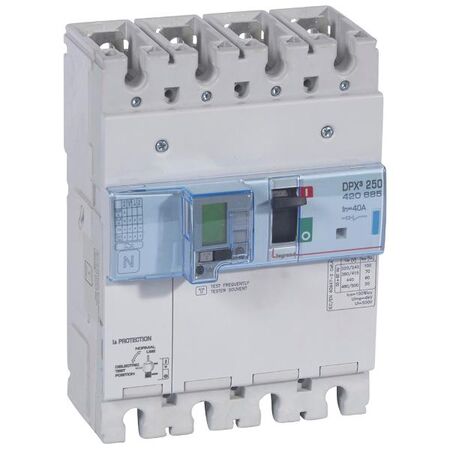 DPX³ 250 MCCB Electronic + Energy Metering + e.l.c.bs - Icu 70 kA - 4 Phase - 40 A
