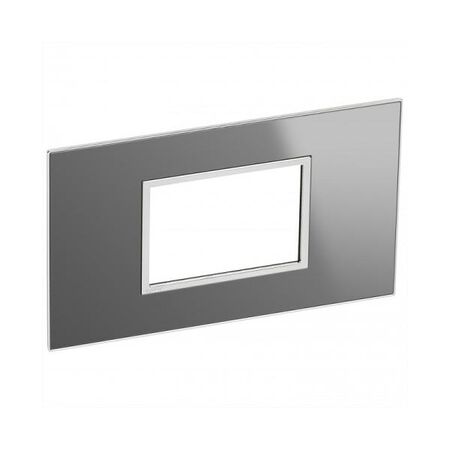ARTEOR Square 3 Module Coverplate Reflective Stainless Steel