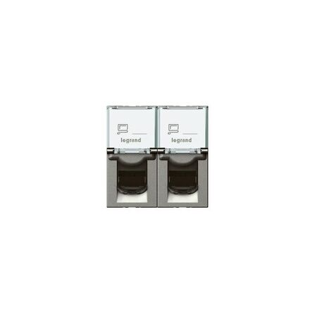 Arteor modular - RJ45 socket/mechanism UTP Cat5e 8 contacts 1 module magnesium