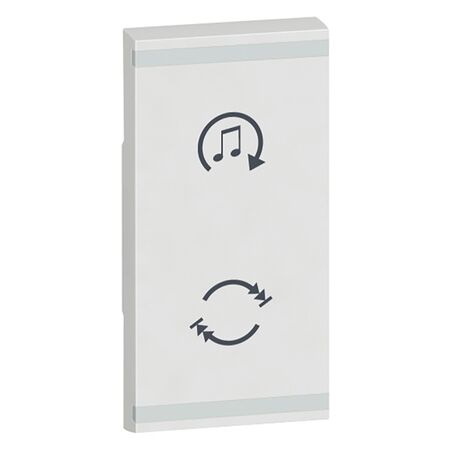 Arteor - MyHOME - Square key cover BUS/SCS - sound source selection - 1 module - white