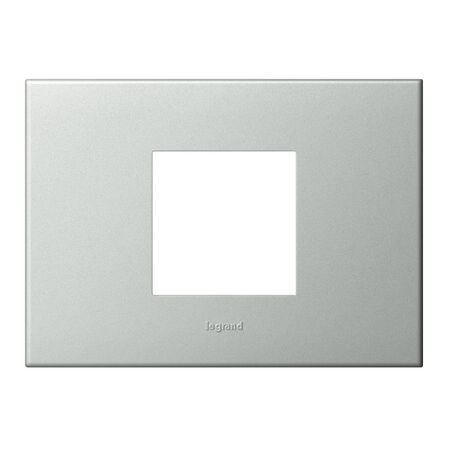 ARTEOR Square 2 Module Horizontal Coverplate Pearl Aluminium