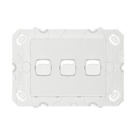 Arteor 770 series - Horizontal rocker switch - Single Pole Double Throw 3 gang 2 way 16A 240V a.c. white