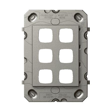 Arteor 770 series - Grid 6 gang magnesium