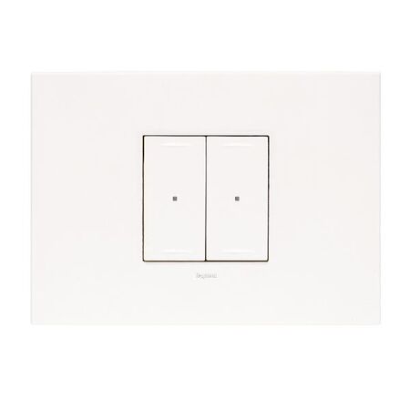 ARTEOR with NETATMO - Smart Switch Horizontal - 2 Gang - 3 Wire - White