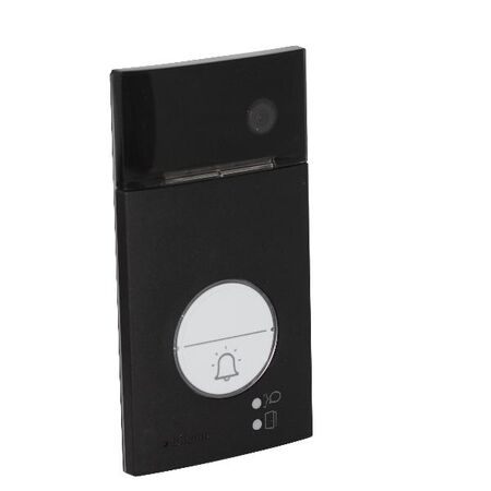 Bticino Linea 3000 2-Wire Video Entrance Panel with Badge Readers Black