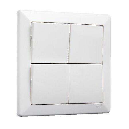 Como - Vertical switch 3 gang 10A 240V a.c. white