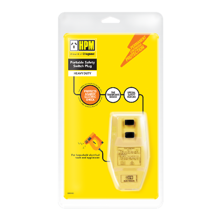 HPM Heavy Duty Portable Safety Switch Plug Yellow