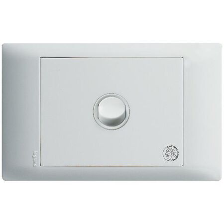 Excel Life - Medical - Common plate - Horizontal rocker switch - Single Pole Double Throw - antimicrobial & chemical resistant 1 gang 16AX 240V a.c. white
