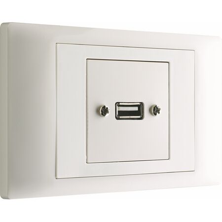 Excel Life - Common plate - USB outlet Type A white