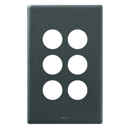 Excel Life Switch Coverplate 6 Gang Urban Grey