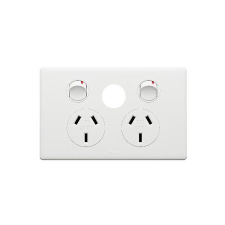 Excel Life 10A Horizontal Double Powerpoint with Extra Function Hole Matt White