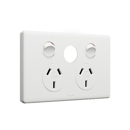 Excel Life 10A Horizontal Double Powerpoint with Extra Function Hole Matt White