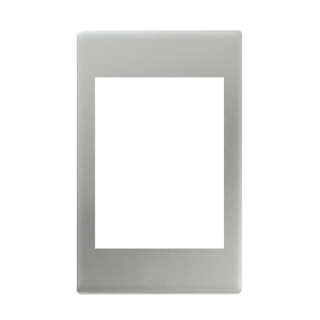 Excel Life - Dedicated plate - Coverplate for 25x57mm inserts for 3x 25x57mm or 1 x 25x57mm + 1x 50x57mm inserts matt silver